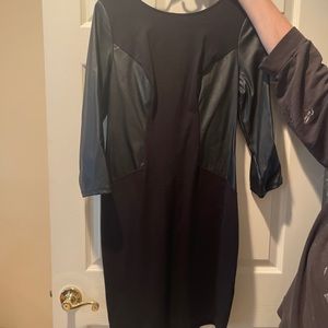This is an black leather dress from Guess size large